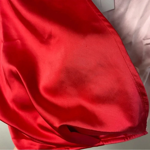 S’Edge NWT Astrid Light Pink‎ Fuchsia Colorblock V Neck Top Blouse Size Medium - Picture 4 of 6